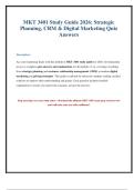 MKT 3401 Exam Guide 2026&colon; Module 1-4 Quizzes & Answers