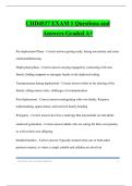 CHD4537 EXAM 1 Questions and Answers Graded A&plus;