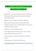 CHD4537- Foster Care Exam Questions and Answers Graded A&plus;