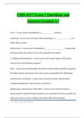 CHD 4537 Exam 1 Questions and Answers Graded A&plus;