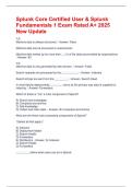 Splunk Core Certified User & Splunk Fundamentals 1 Exam Rated A&plus; 2025 New Update
