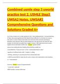 Combined usmle step 3 uworld practice test 2&comma; USMLE Step3 UWSA2 Notes&comma; UWSA&num;2 Comprehensive Questions and Solutions Graded A&plus;
