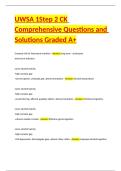 UWSA 1Step 2 CK Comprehensive Questions and Solutions Graded A&plus;