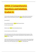 UWSA 2 Comprehensive Questions and Solutions Graded A&plus;