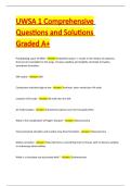 Step 3 UWSA-1 Comprehensive Questions and Solutions Graded A  Package Deal