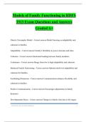 Models of Family Functioning in HDFS 3313 Exam Questions and Answers Graded A&plus;