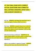 CIT 594 FINAL EXAM WITH CORRECT ACTUAL QUESTIONS AND CORRECTLY WELL DEFINED ANSWERS LATEST 2025 &ndash; 2026 ALREADY GRADED A&plus;