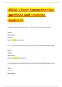 UWSA 1 Exam Comprehensive Questions and Solutions Graded A&plus;