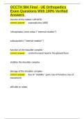 OCCTH 584 Final - UE Orthopedics Exam Questions With 100- Verified Answers&period;docx