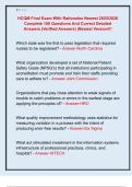 HCQM Final Exam With Rationales Newest 2025&sol;2026  Complete 100 Questions And Correct Detailed  Answers &lpar;Verified Answers&rpar; &vert;Newest Version&excl;&excl;&excl; 