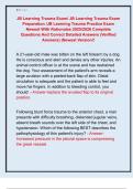 JB Learning Trauma Exam&sol; JB Learning Trauma Exam  Preparation &sol;JB Learning Trauma Practice Exam  Newest With Rationales 2025&sol;2026 Complete  Questions And Correct Detailed Answers &lpar;Verified  Answers&rpar; &vert;Newest Version&excl;&excl;
