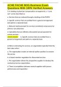 ACHE FACHE BOG Business Exam Questions With 100- Verified Answers&period;docx
