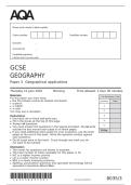 2025 AQA GCSE Geography Paper 3 &lpar;8035&sol;3&colon; Geographical applications&rpar;