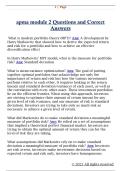 apma module 2 Questions and Correct  Answers