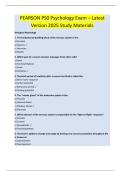 PEARSON PS0 Psychology Exam &ndash; Latest  Version 2025 Study Materials 