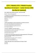 CETP &sol; PRAXIS CETP &sol; PRAXIS Practice  Questions & Answers &ndash; Latest Version 2025  &lpar;Verified & Updated&rpar; 