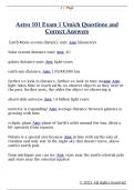 Astro 101 Exam 1 Umich Questions and  Correct Answers