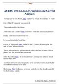 ASTRO 101 EXAM 2 Questions and Correct  Answers