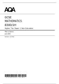 2025 AQA GCSE MATHEMATICS Mark Scheme Paper 1 &lpar;8300&sol;1H&colon; Non-Calculator Higher Tier&rpar;