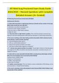 ATI Med-Surg Proctored Exam Study Guide  2024&sol;2025 &ndash; Revised Questions with Complete  Detailed Answers &lpar;A&plus; Graded&rpar; 