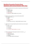 Backflow Prevention Practice Exam Questions with Correct Answers 100&percnt; Pass