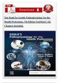 Test Bank for Goulds Pathophysiology for the Health Professions, 7th Edition VanMeter | All Chapters Included.