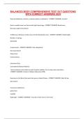BALANCED BODY COMPREHENSIVE TEST OUT QUESTIONS WITH CORRECT ANSWERS 2025
