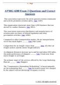AVMG 4200 Exam 2 Questions and Correct  Answers
