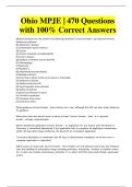 Ohio MPJE &lpar;2026&rpar; &mdash; 470 Verified Practice Questions & 100&percnt; Correct Answers &vert; Complete Study Pack