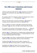 bio 1406 exam 3 Questions and Correct  Answers