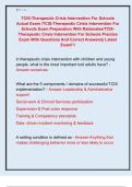 TCIS-Therapeutic Crisis Intervention For Schools  Actual Exam &sol;TCIS-Therapeutic Crisis Intervention For  Schools Exam Preparation With Rationales&sol;TCIS Therapeutic Crisis Intervention For Schools Practice  Exam With Questions And Correct Answers&vert;&vert; Latest  
