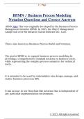 BPMN &sol; Business Process Modeling  Notation Questions and Correct Answers 