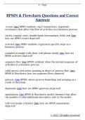 BPMN & Flowcharts Questions and Correct  Answers 