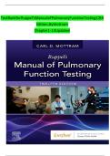 TEST BANK FOR TEST BANK FOR RUPPEL&rsquo;S MANUAL OF PULMONARY FUNCTION TESTING 11TH EDITION BY MOTTRAM