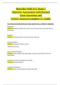 Maryville NURS 651 &ndash; Exam 2 &vert; Objective Assessment with Revised Exam Questions and Correct Answers &vert; Complete A&plus; Study Guide