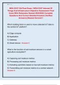 WGU D337 OA Final Exam &sol; WGU D337 Internet Of  Things And Infrastructure Objective Assessment Final  Exam With Rationales Newest 2025&sol;2026 Complete  Questions And Correct Detailed Answers &lpar;Verified  Answers&rpar; &vert;Newest Version&excl;&excl;&excl; 