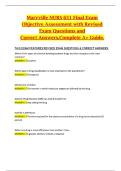 Maryville NURS 651 &ndash; Final Exam &vert; Objective Assessment with Revised Exam Questions and Correct Answers &vert; Complete A&plus; Study Guide