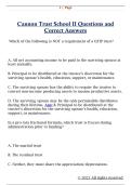 Cannon Trust School II Questions and  Correct Answers