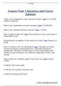 Cannon Trust 1 Questions and Correct  Answers 