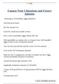 Cannon Trust 2 Questions and Correct  Answer