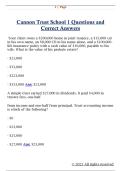 Cannon Trust School 1 Questions and  Correct Answers 