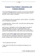 Cannon Trust School 1 Questions and  Correct Answers