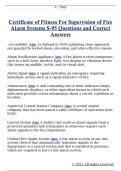Certificate of Fitness For Supervision of Fire  Alarm Systems S-95 Questions and Correct  Answers 
