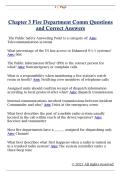Chapter 3 Fire Department Comm Questions  and Correct Answers