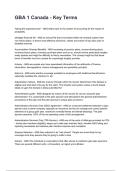 GBA 1 Canada - Key Terms 2026&sol;2027 Questions And Correct  Detailed  Answers With Rationales 