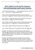 DCF Child Growth and Development  &lpar;CGAD&rpar; Questions and Correct Answers 