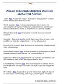 Domain 1&colon; Research Marketing Questions  and Correct Answers 