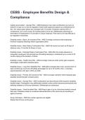 CEBS - Employee Benefits Design & Compliance Updated &lpar;2026&sol;2027&rpar; Questions with Detailed Verified Answers