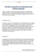 ELAR ec-6 practice test Questions and  Correct Answers