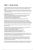 GBA 1 - Study Guide Latest Edition &lpar;2026&sol;2027&rpar; with Verified Answers